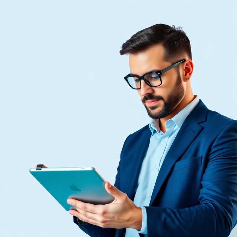 Gestor definindo regras de crédito em um tablet